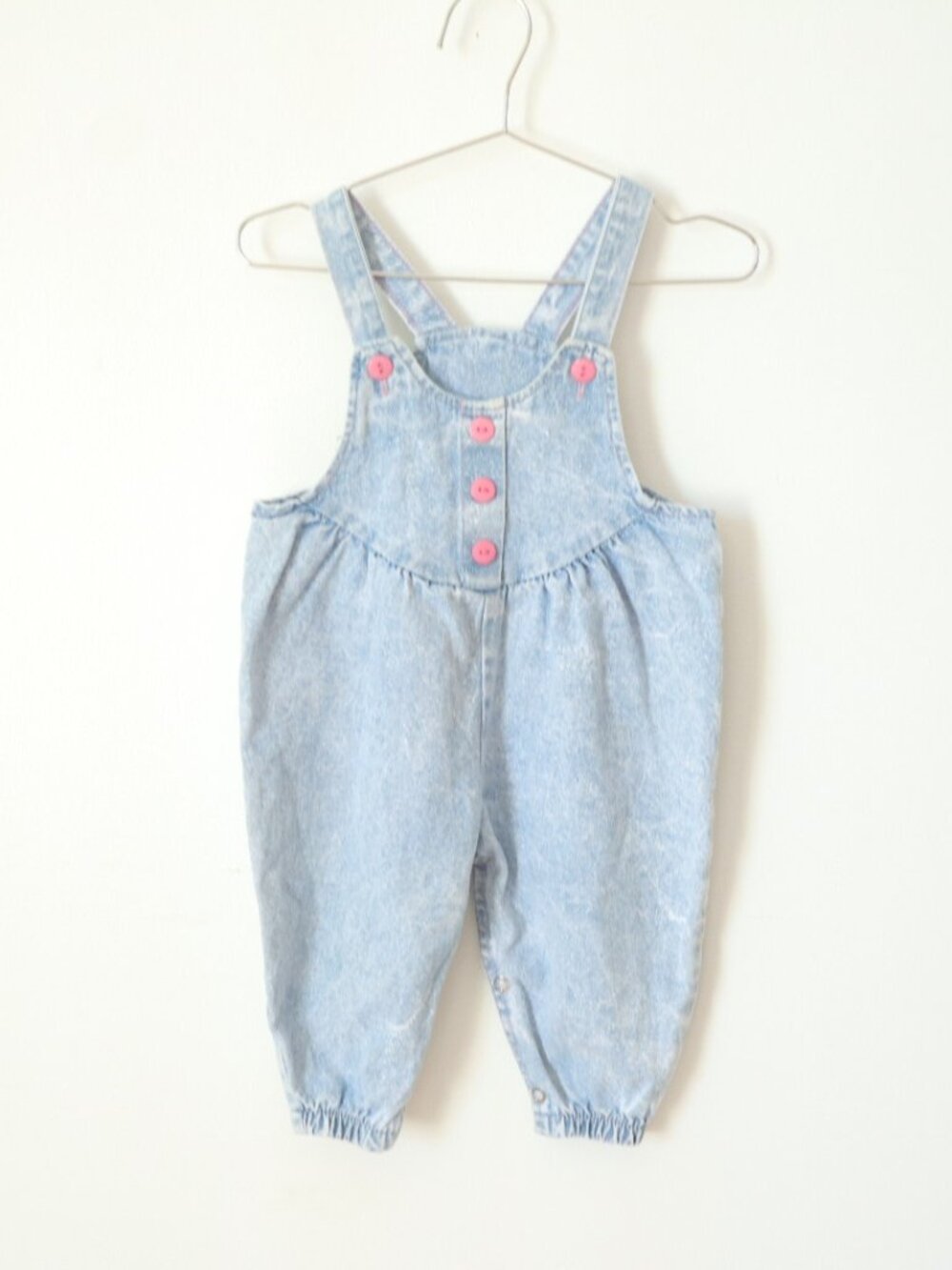 Vintage Washed Denim Light Weight Cotton Overall / 18M